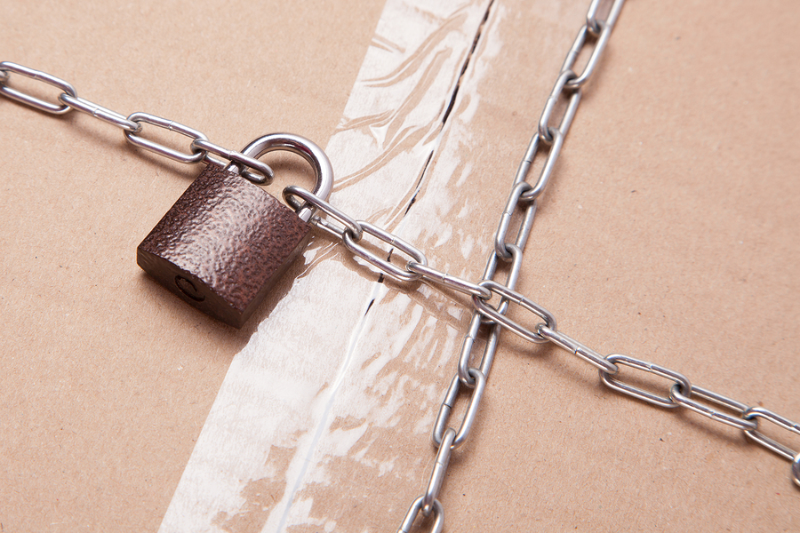 Package Theft Concept - Lock