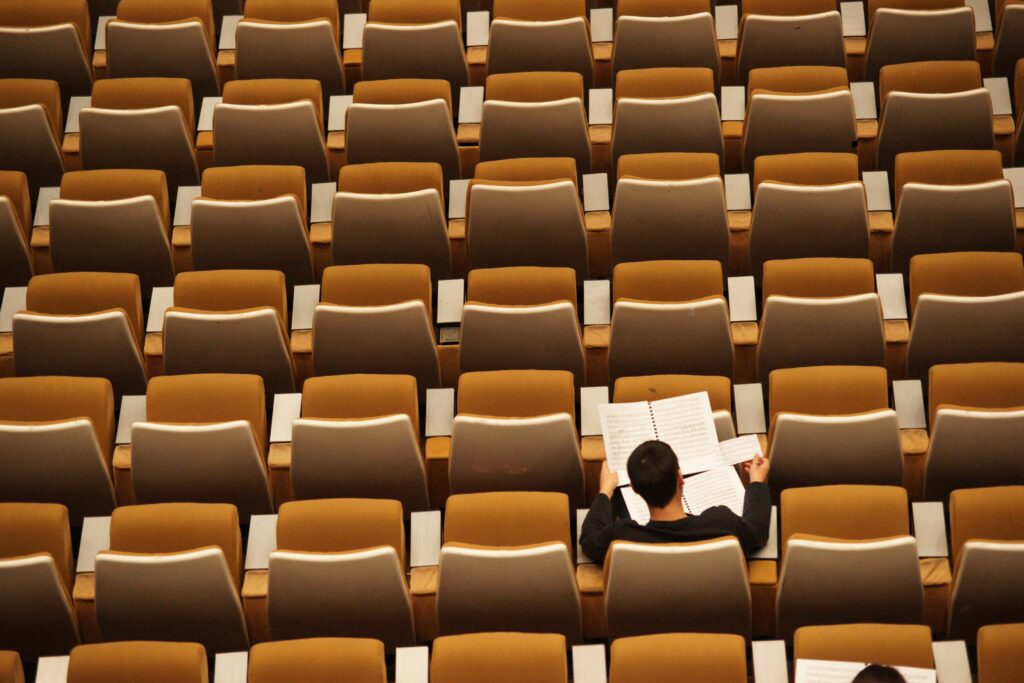 student studying